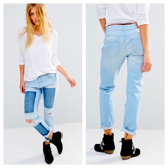 Noisy may Denim - Noisy May Patchwork Denim Jeans 👖